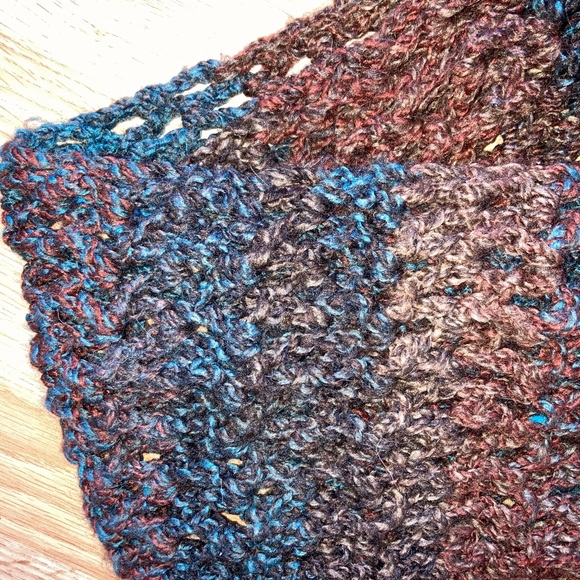 Handmade Infinity Scarf Knit Crochet Multicolor - Picture 5 of 6